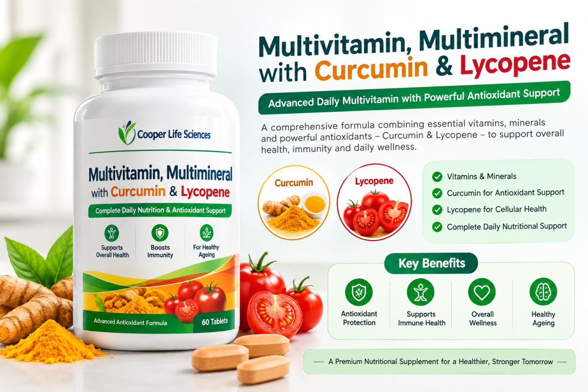 Multivitamin, Multimineral with Curcumin & Lycopene Tablets